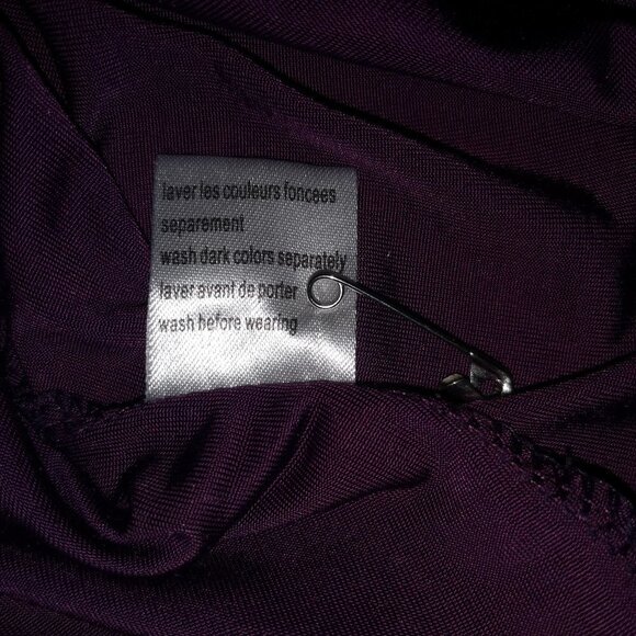 Reitmans 3/4 Length Sleeve Round Neck Purple Tunic - Picture 5 of 6